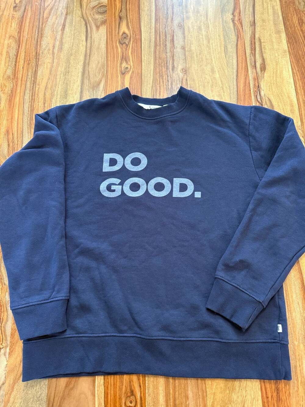 Cotopaxi Do Good Graphic Crewneck Sweatshirt Navy Blue Size M